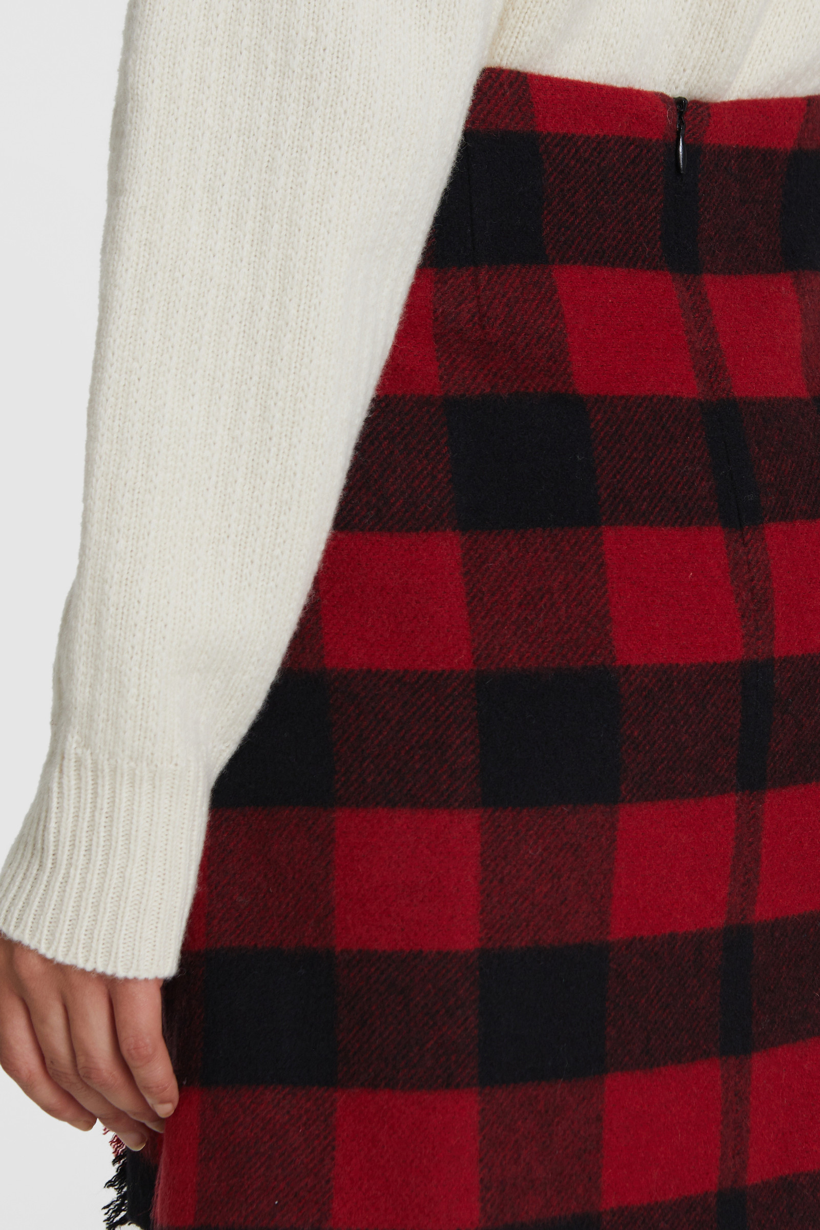 Stretch-Wool Skirt