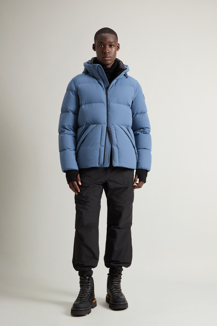 Sierra Supreme Down Jacket in Stretch Nylon Blue photo 2 | Woolrich