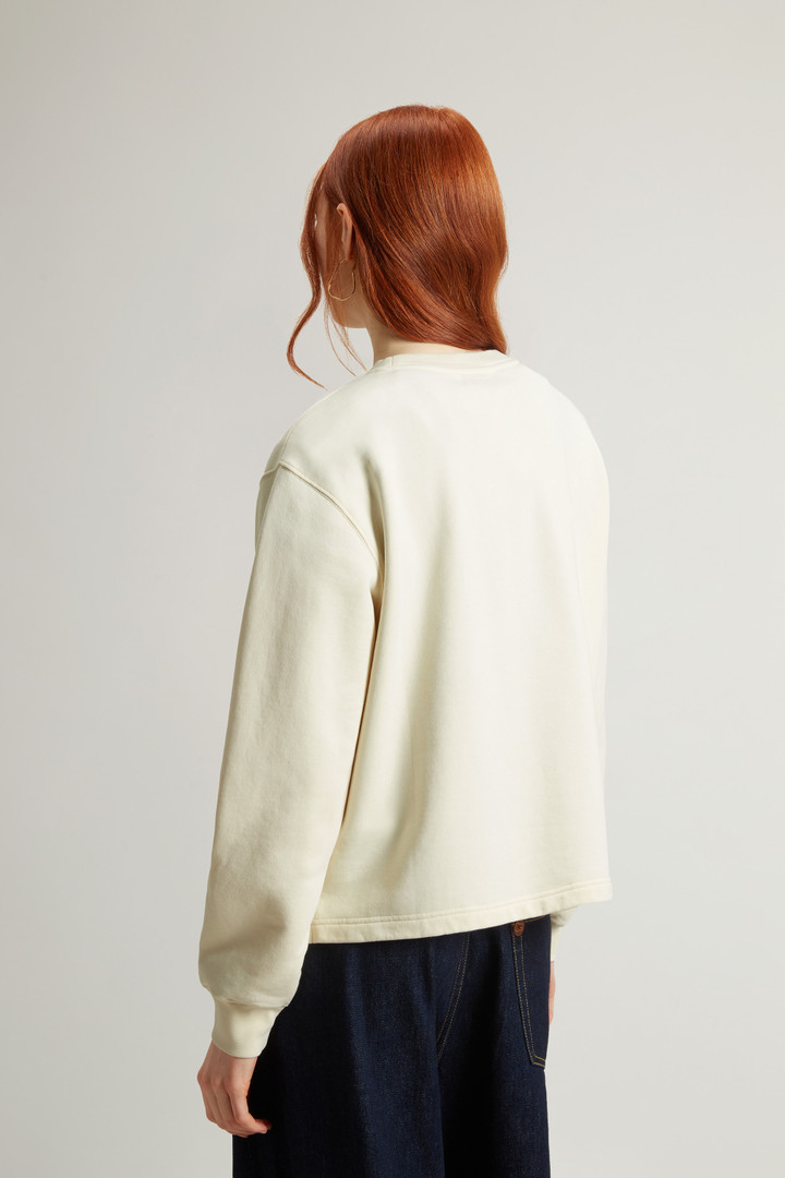 Crewneck Sweatshirt in Pure Cotton White photo 3 | Woolrich