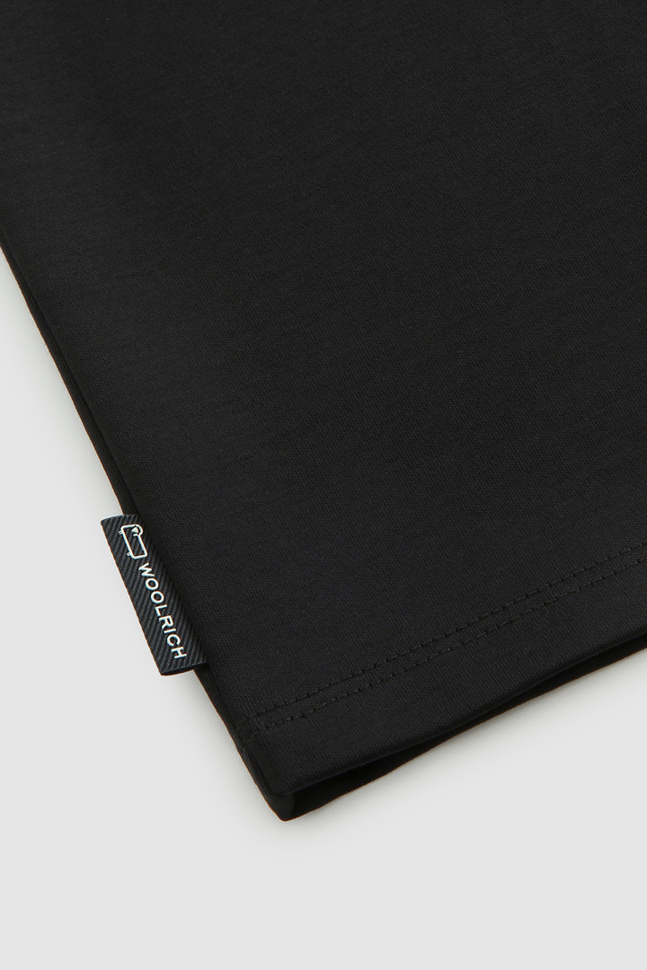 T-Shirt aus Stretch-Baumwolle mit geprägtem Vintage-Logo Schwarz photo 6 | Woolrich