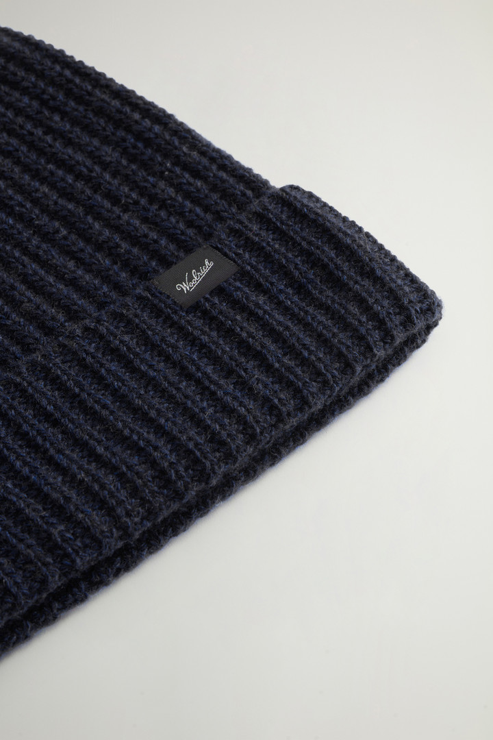 Merino Virgin Wool-Blend Beanie Blue photo 3 | Woolrich