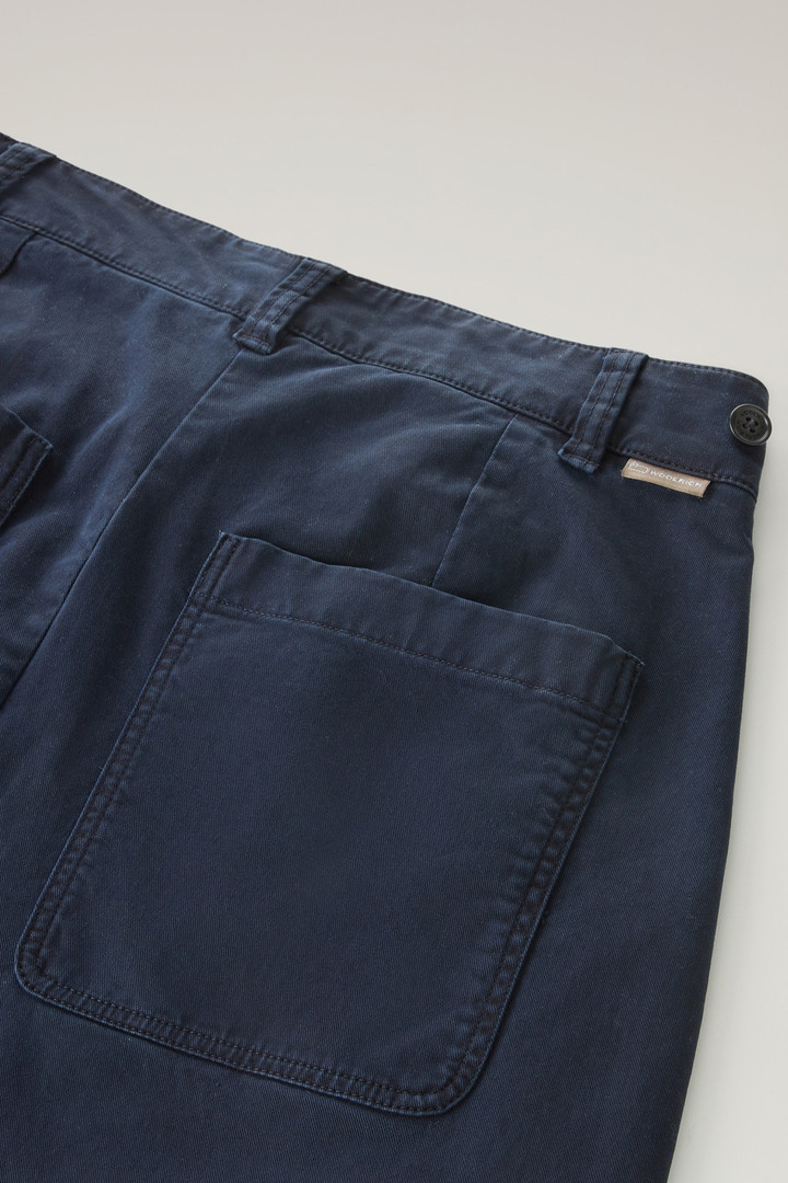 Garment-Dyed Chino Pants in Stretch Cotton Twill Blue photo 7 | Woolrich