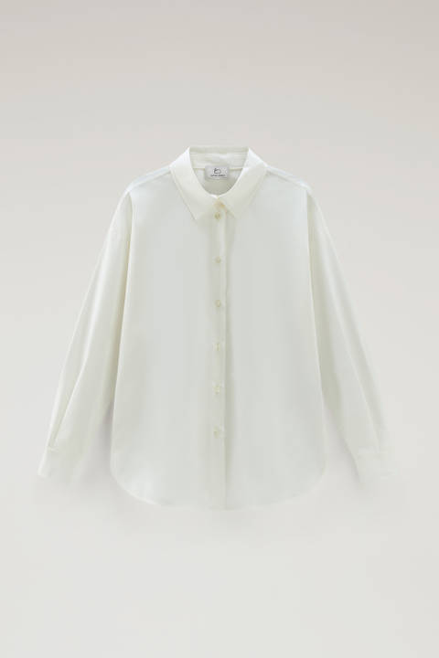 Chemise en popeline de pur coton Blanc photo 2 | Woolrich