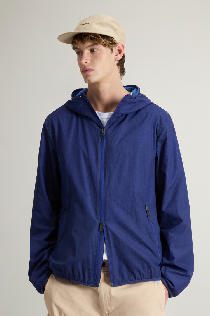 Ultralight Hooded Jacket in Light Mini Ripstop Blue photo 4 | Woolrich