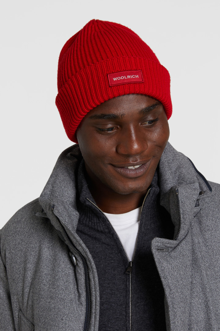 Berretto in lana logo Woolrich