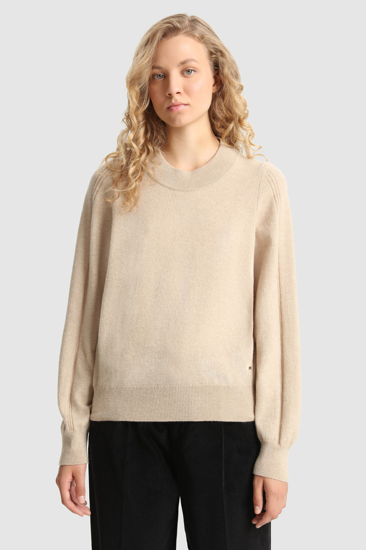 Jersey con cuello redondo de cashmere