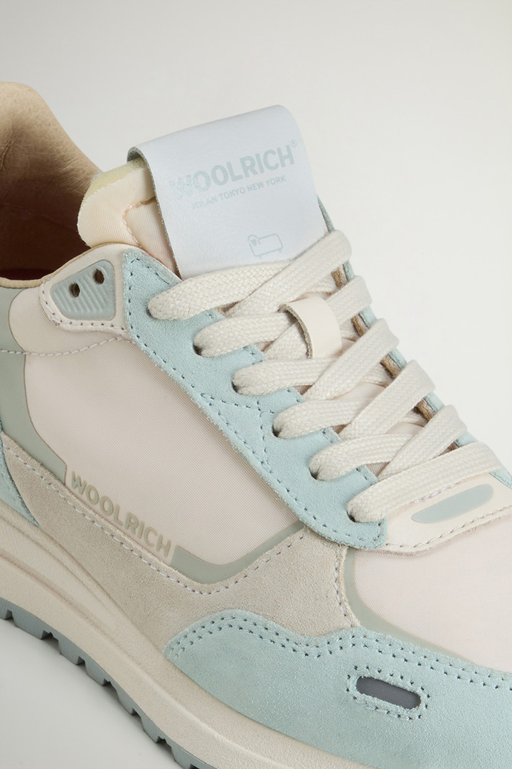 Retro Sneakers aus Nylon mit Besätzen aus Leder und Wildleder Rosa photo 5 | Woolrich