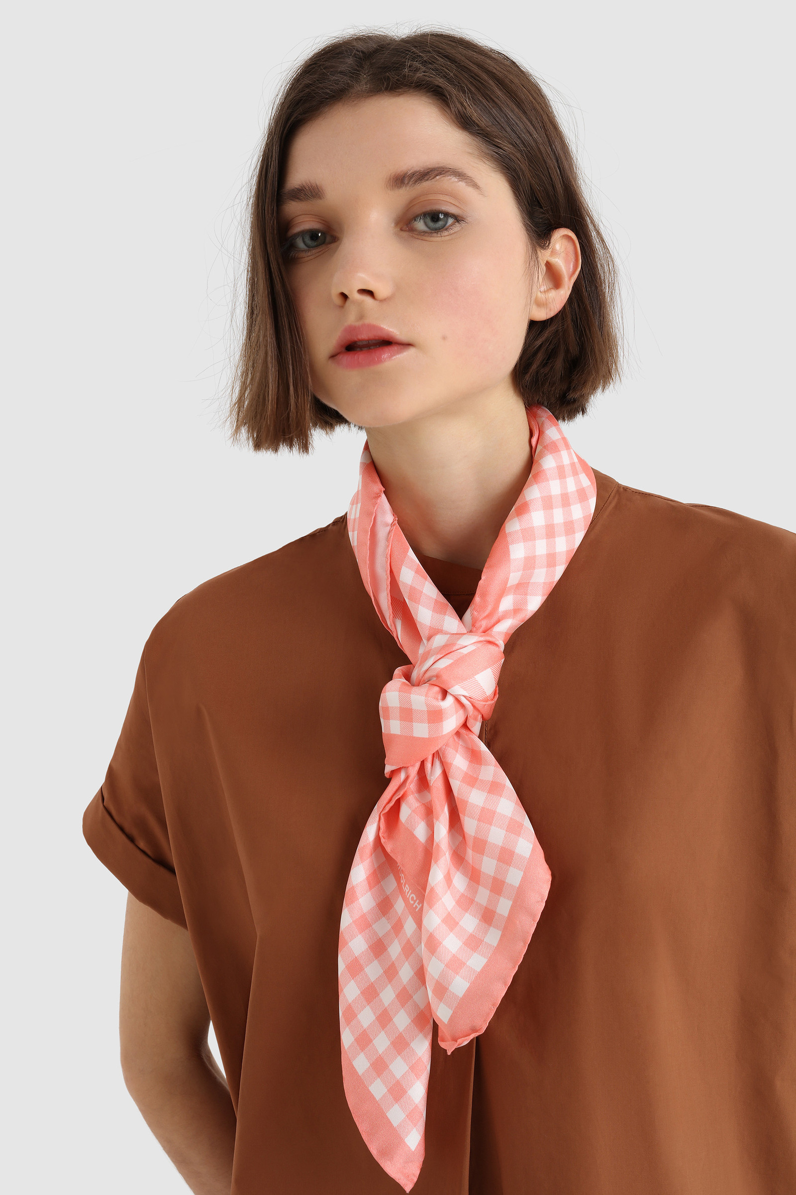 Gingham Silk Scarf Pink photo 4 | Woolrich