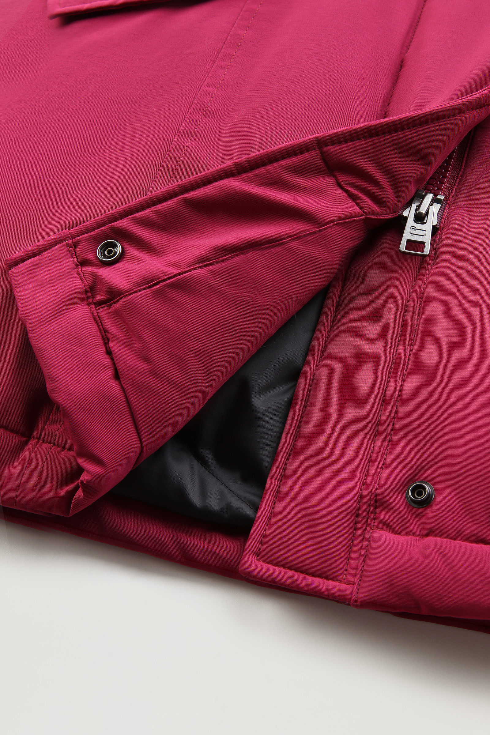 Arctic Parka in Ramar Cloth with Detachable Fur Trim Red photo 9 | Woolrich