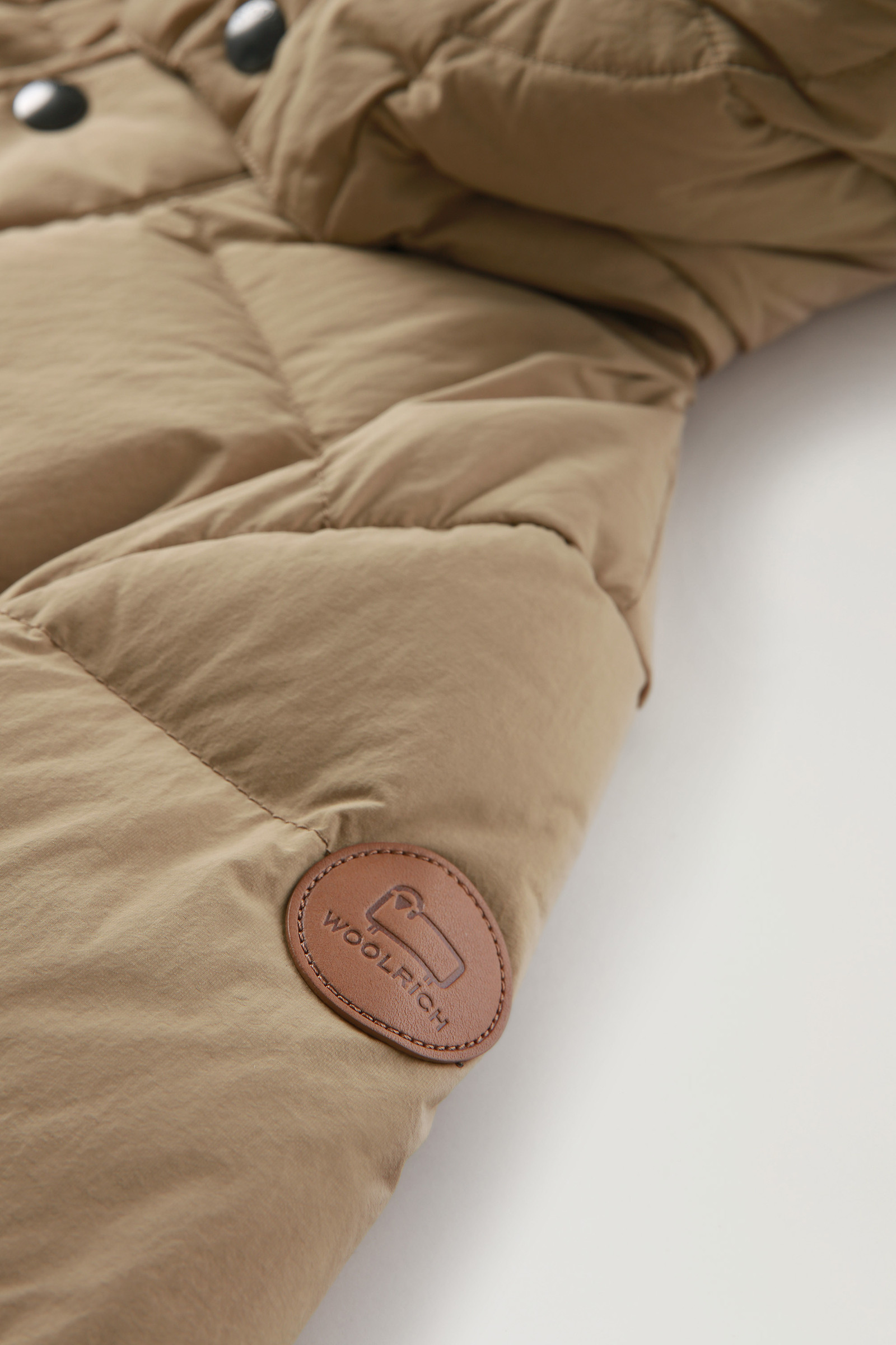 Boys' Quilted Taslan nylon Down Jacket with Detachable Hood Beige photo 5 | Woolrich