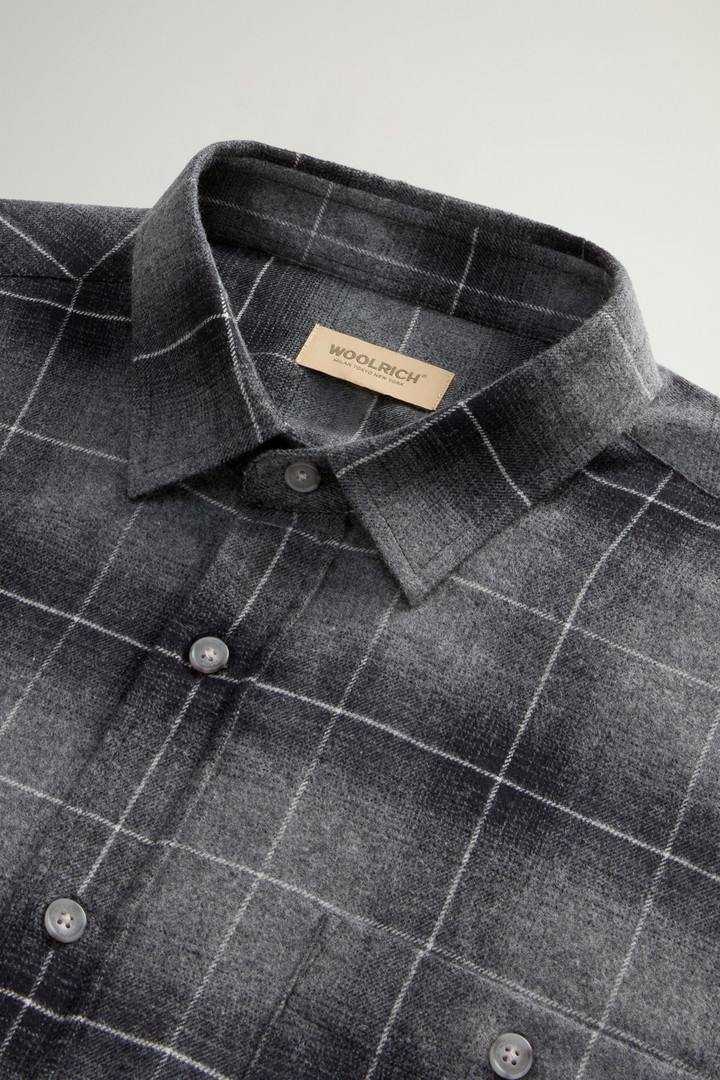 Pure Cotton Flannel Checked Shirt Gray photo 2 | Woolrich