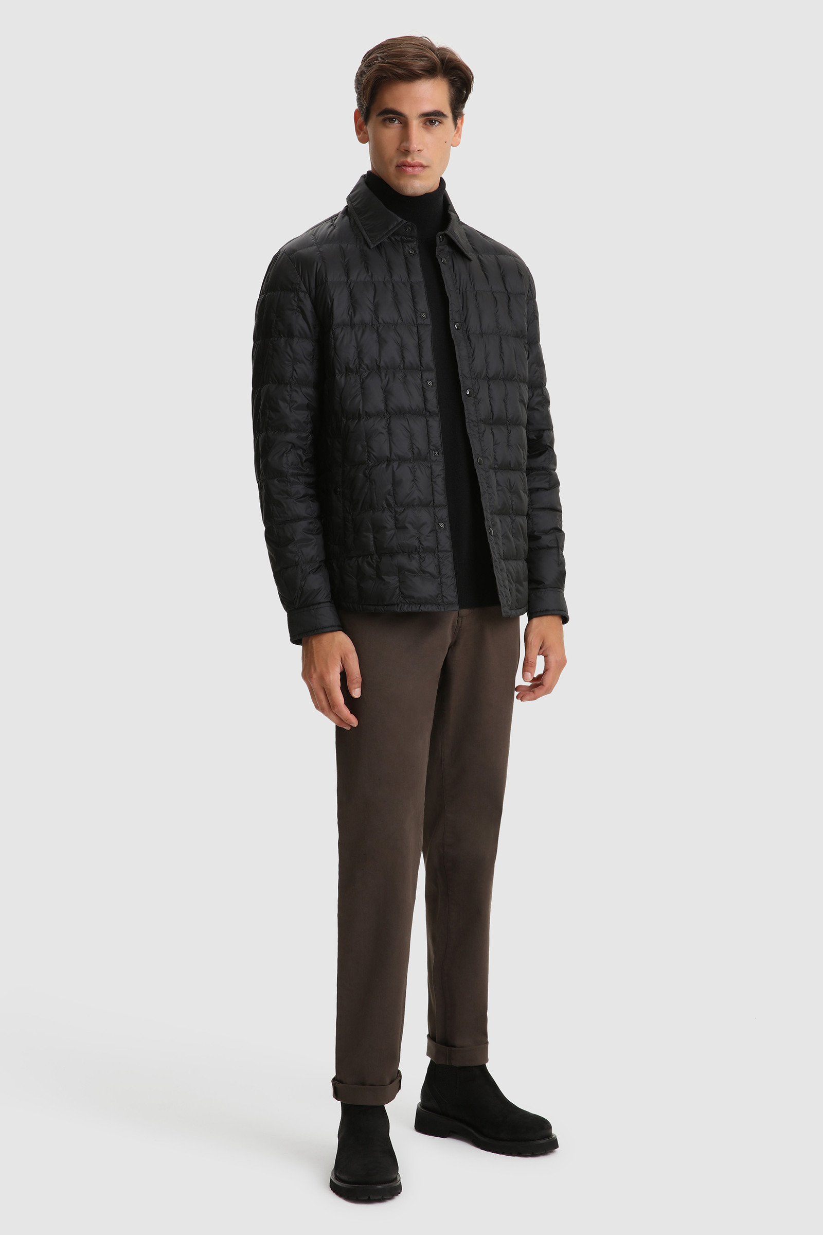 Chinohose aus durchgefärbter Stretch-Baumwolle
