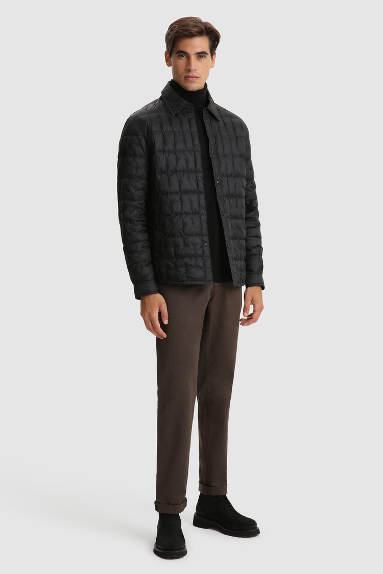 Pantaloni chino in cotone tinto in capo elasticizzato