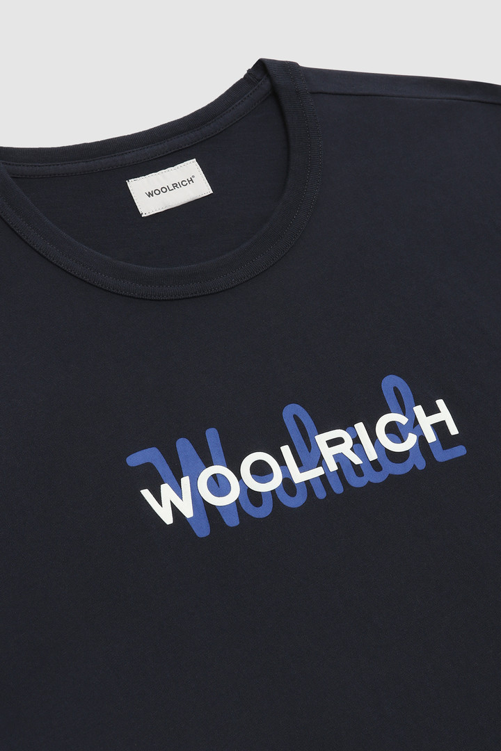 Katoenen T-shirt met macro logo