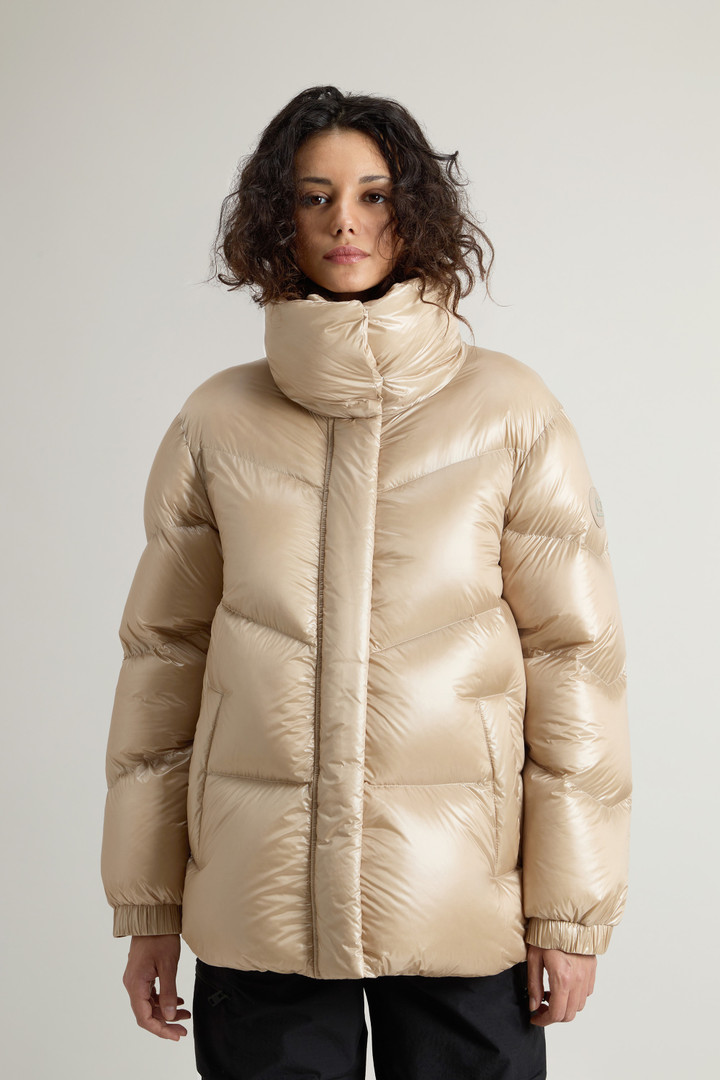 Doudoune Aliquippa en nylon brillant Beige photo 1 | Woolrich