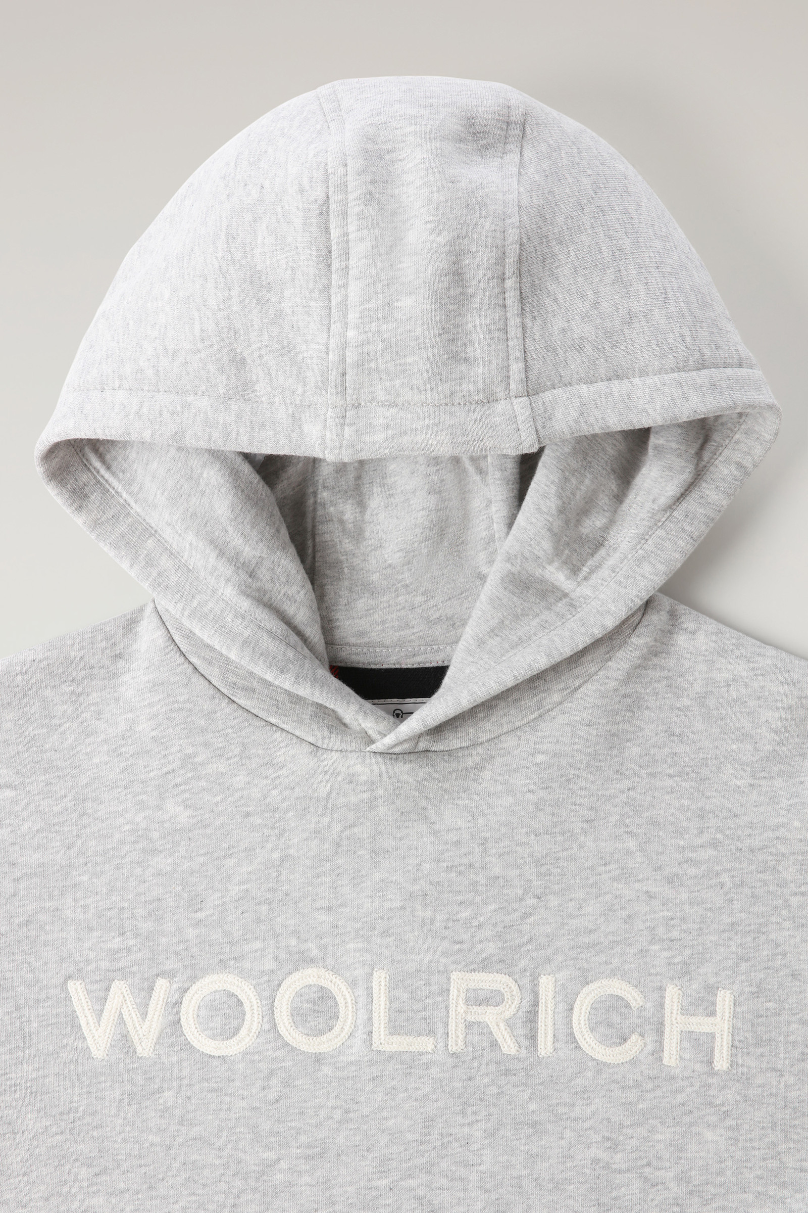 Boys' Logo Hoodie with Buffalo Check Back Red photo 3 | Woolrich