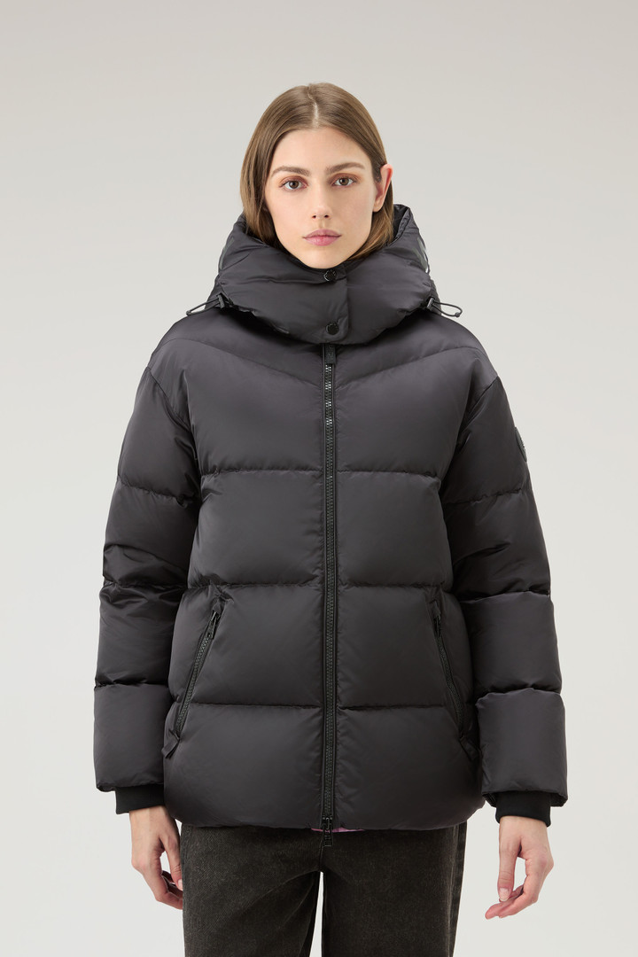 Women's Down Jacket in Nylon Satin Black | Woolrich USA