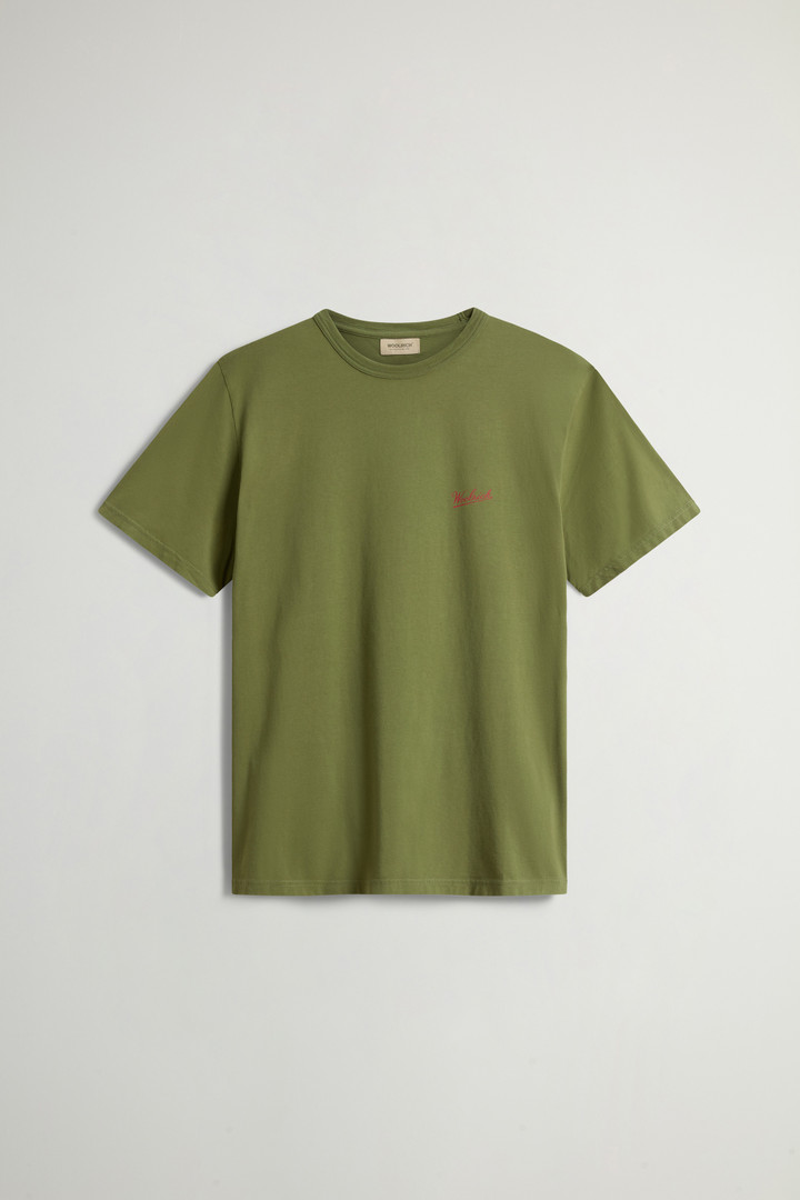 T-shirt en pur coton à logo Vert photo 5 | Woolrich