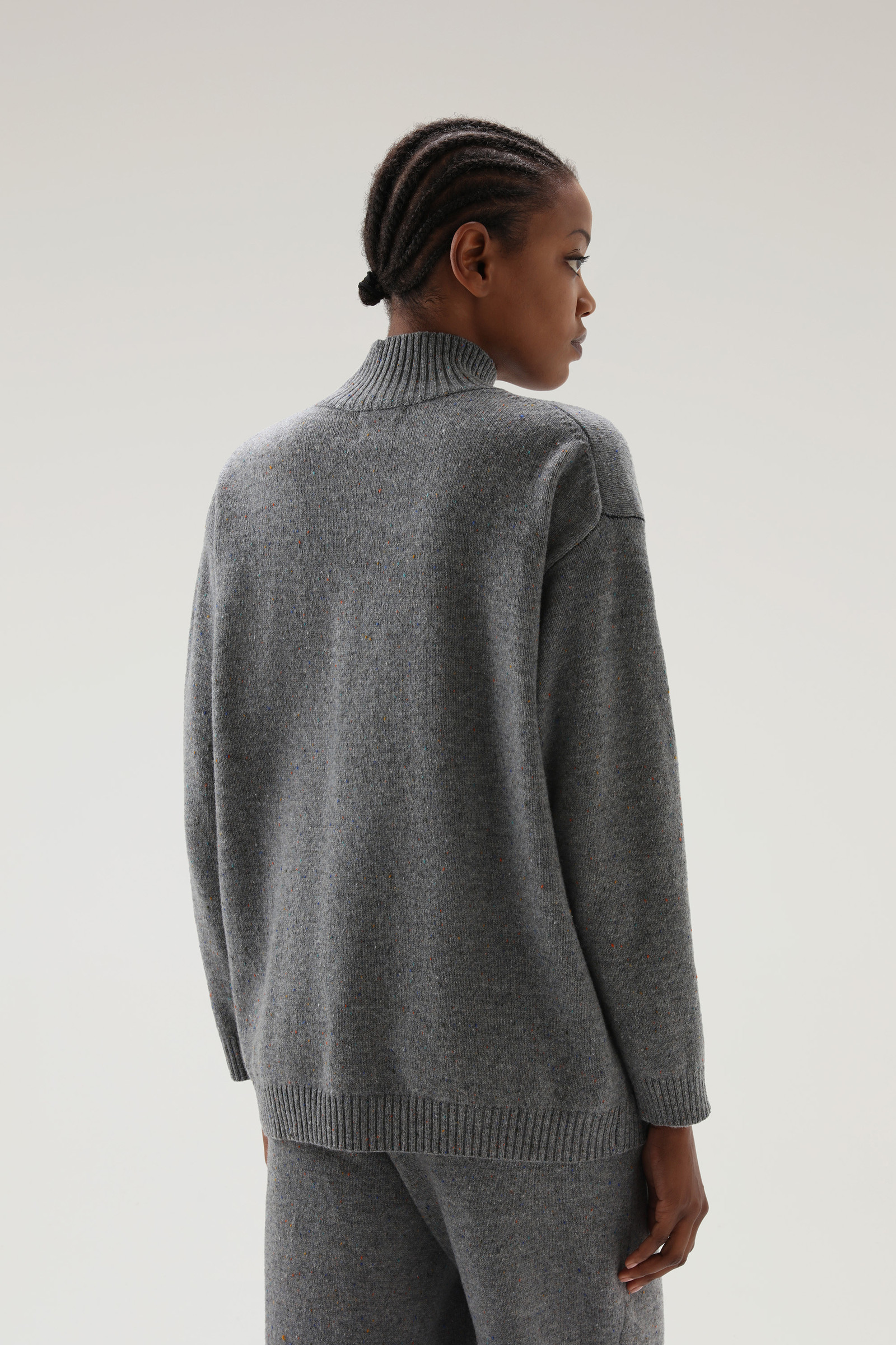 Virgin Wool Light Turtleneck Sweater Grey photo 3 | Woolrich