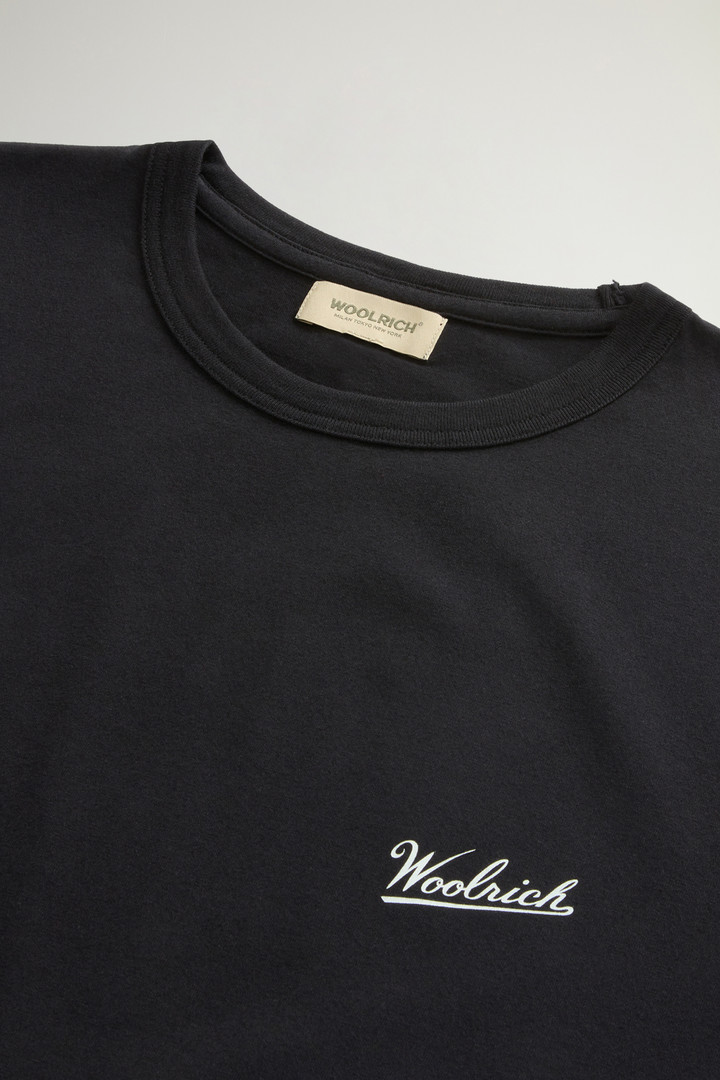 T-shirt van puur katoen met logo Zwart photo 6 | Woolrich