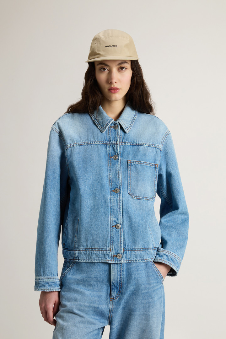 Overshirt in Pure Cotton Denim Blue photo 1 | Woolrich