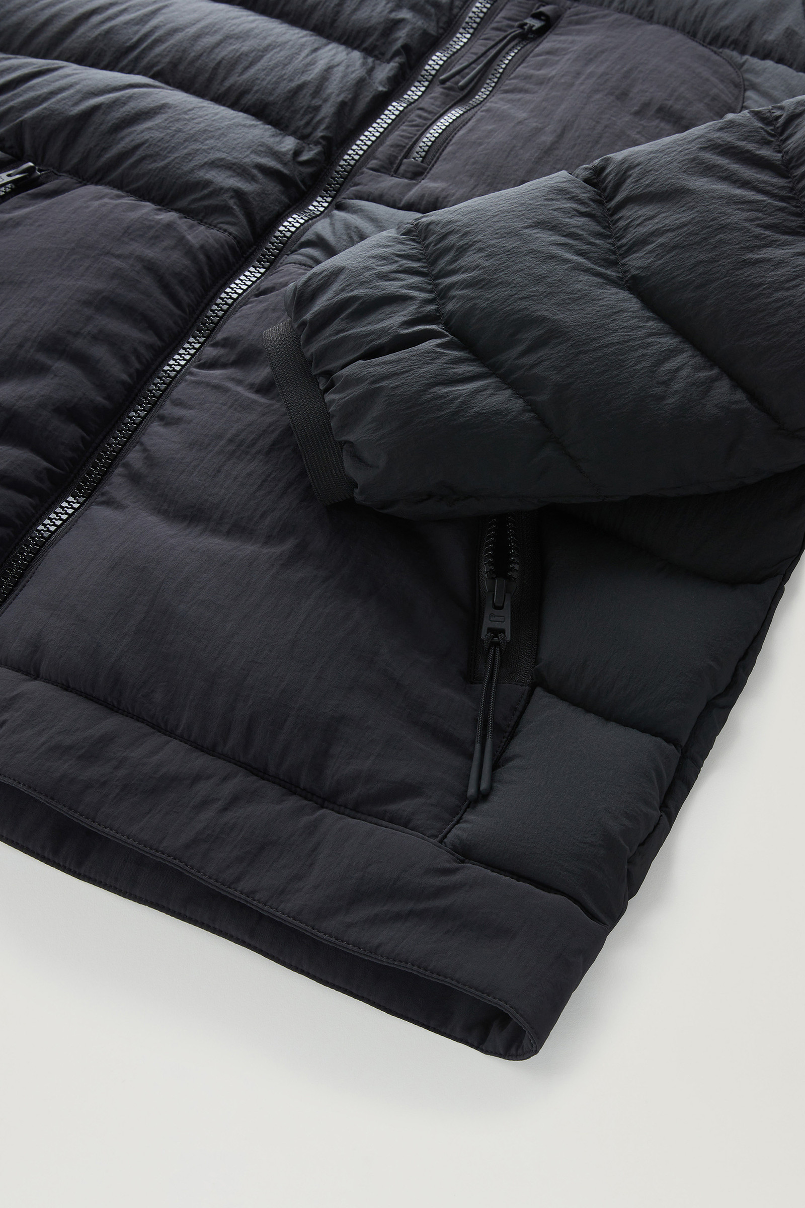 Men's Lobster Down Jacket in Crinkle Nylon Black | Woolrich USA