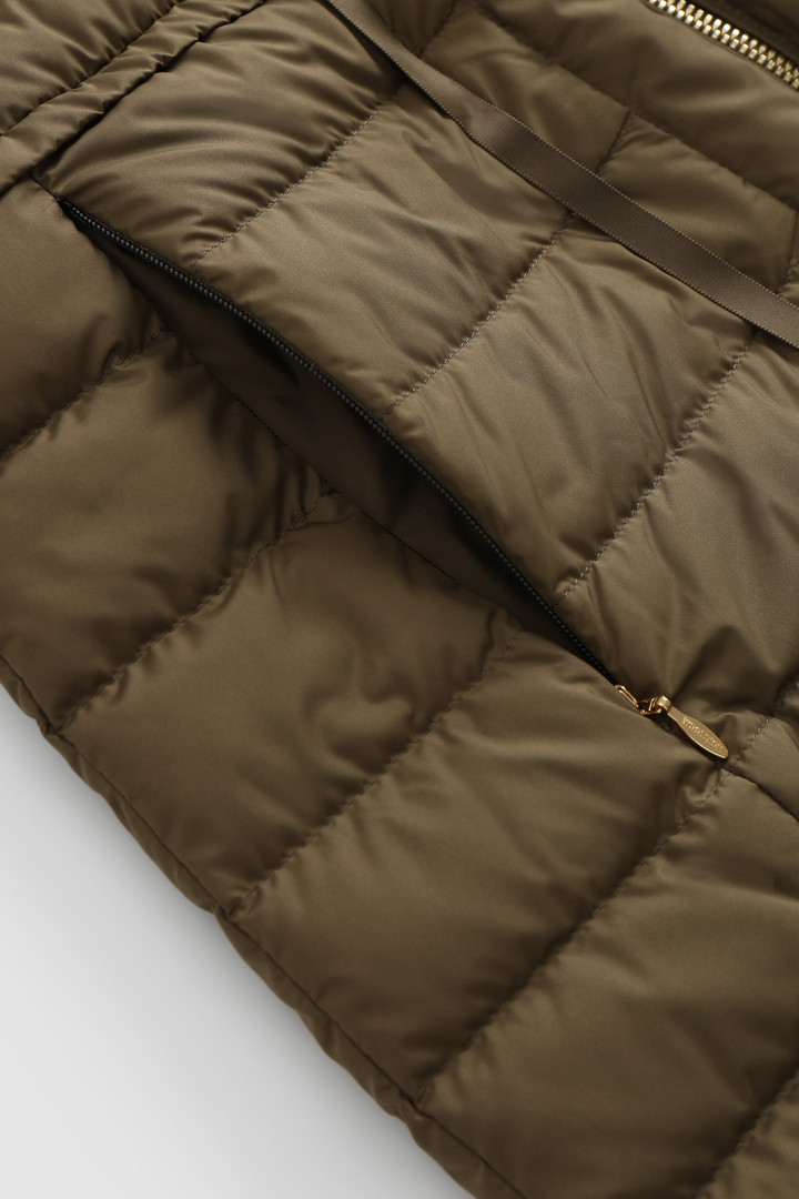 Chaleco acolchado Hibiscus con capucha verde photo 8 | Woolrich
