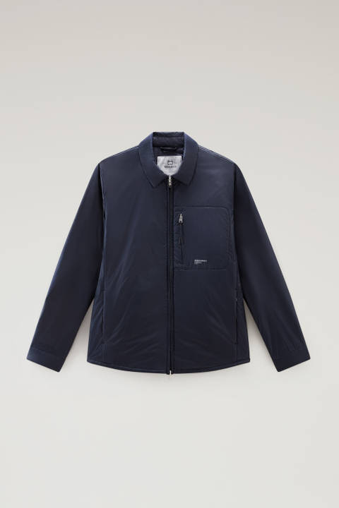 Padded Overshirt in Recycled Pertex Quantum Blue photo 2 | Woolrich