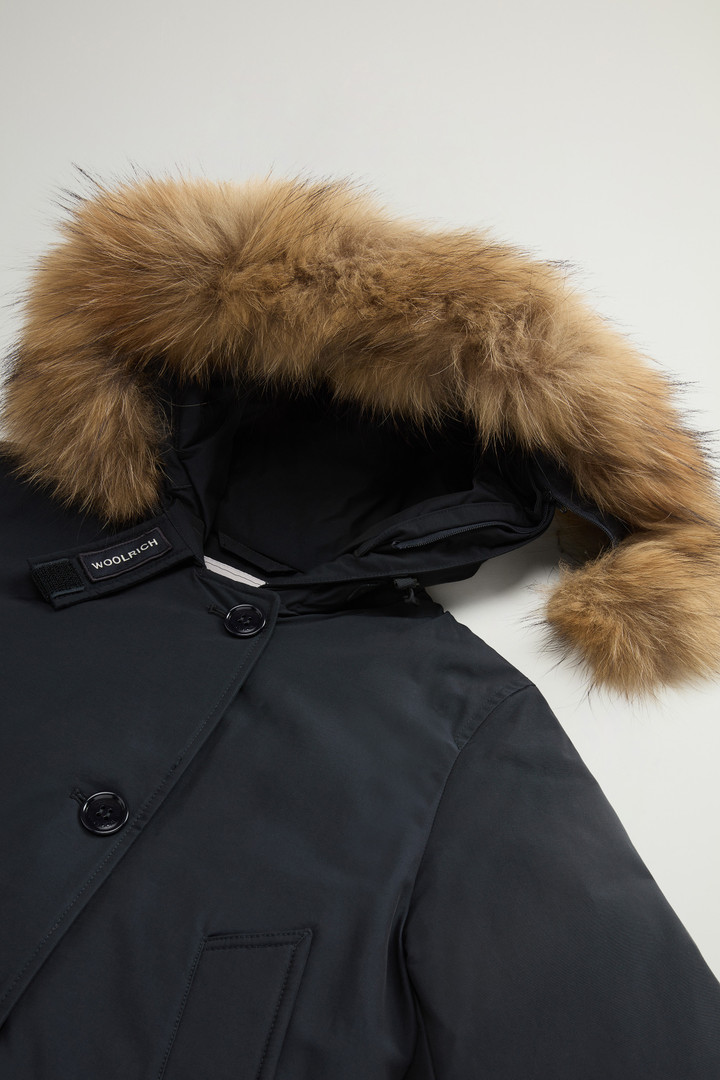 Arctic Parka in Ramar Cloth with Four Pockets and Detachable Fur Blue photo 8 | Woolrich