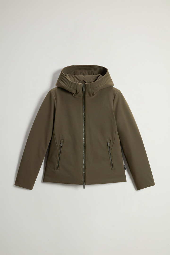 Short Firth Parka in Tech Softshell Green photo 5 | Woolrich