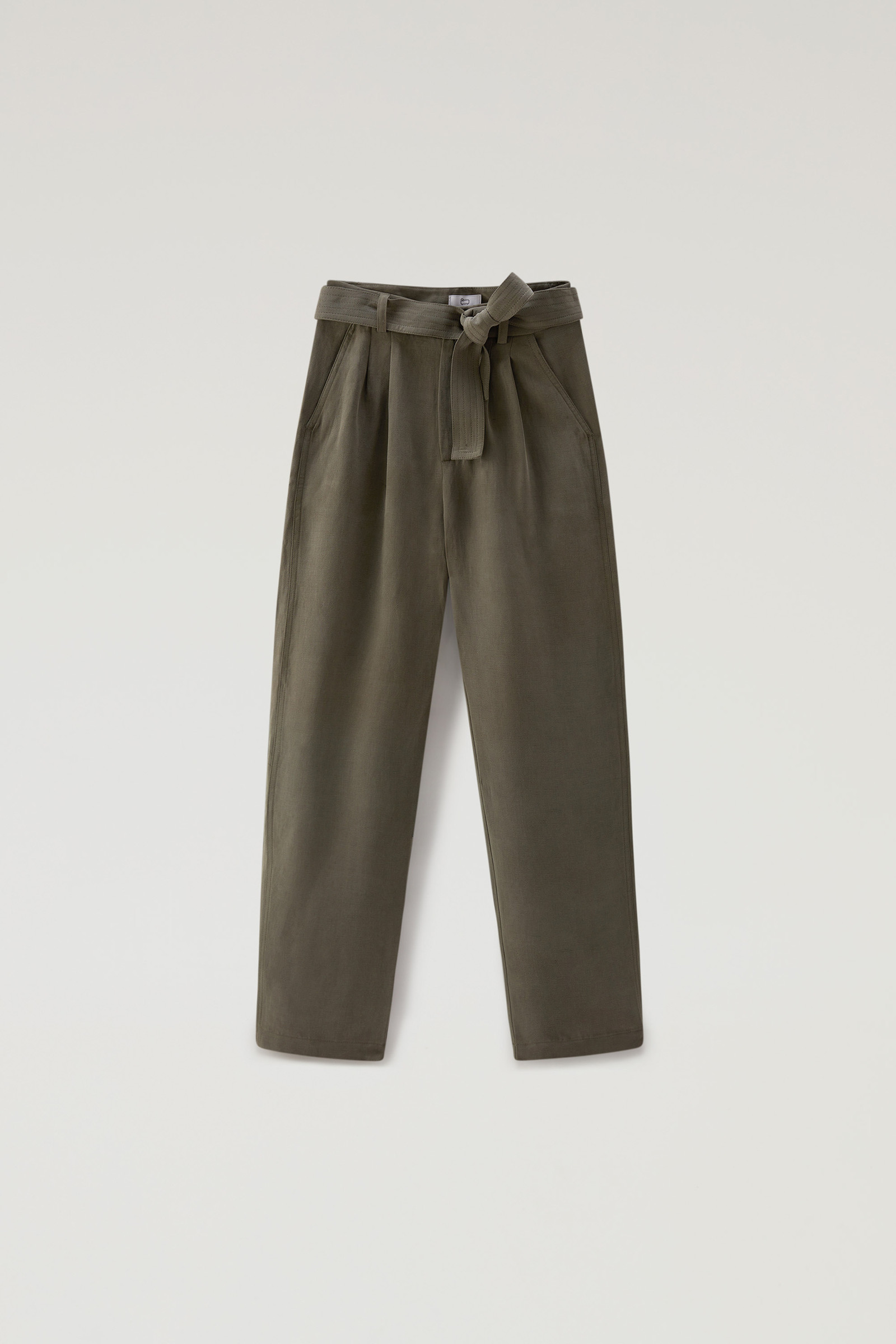 Hose aus einer Leinen-Mischung mit Gürtel grün photo 4 | Woolrich