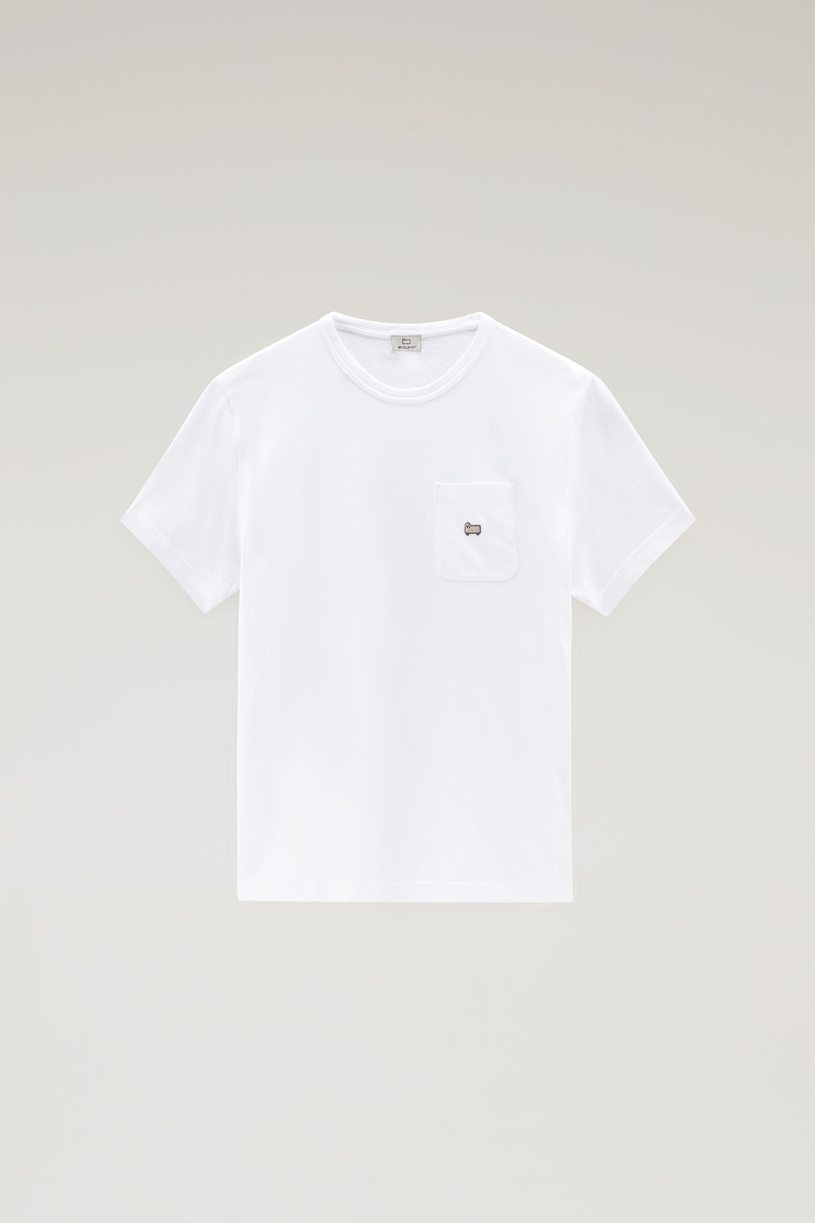 T-shirt aus reiner Baumwolle mit Brusttasche weiß photo 5 | Woolrich