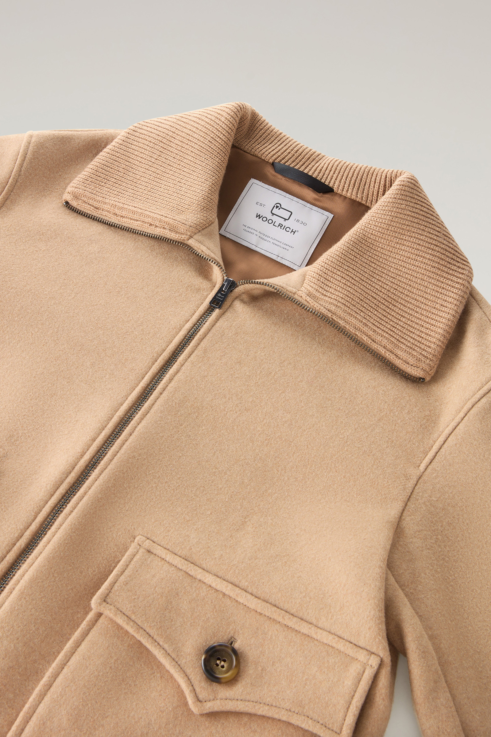 Veste en laine mélangée recyclée Manteco beige photo 6 | Woolrich