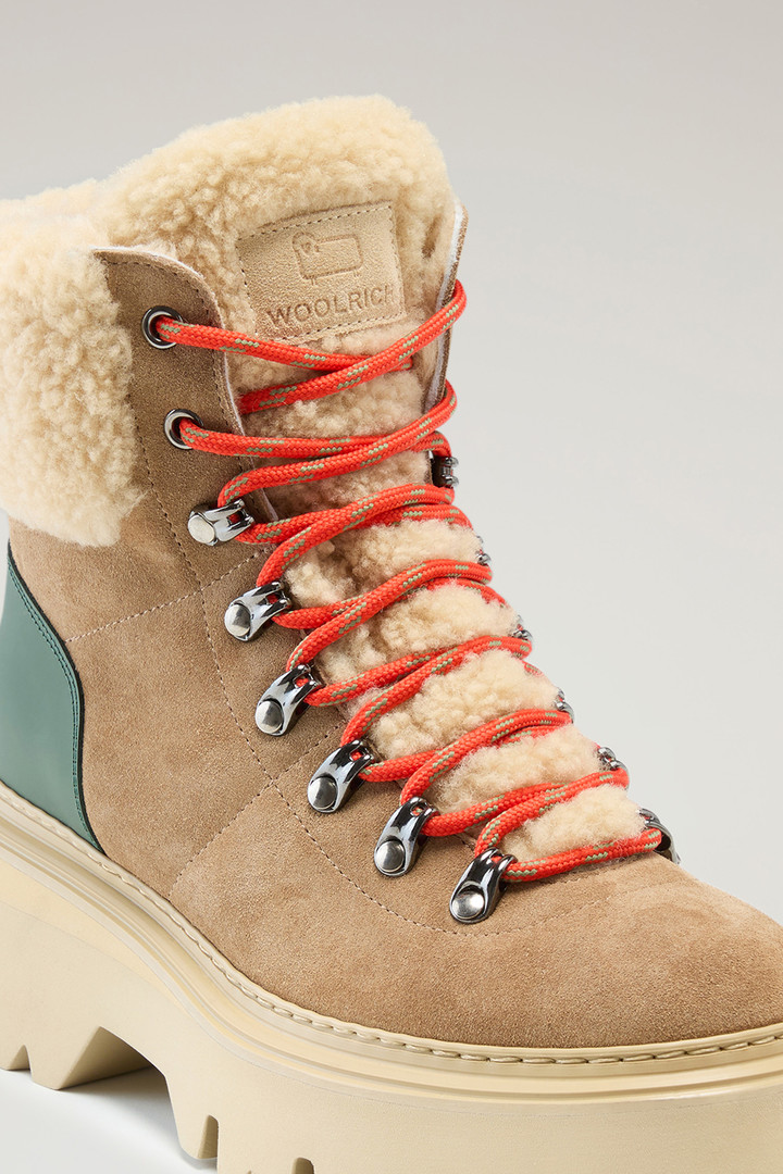 Hiking Boots in Suede and Sheepskin Beige photo 5 | Woolrich