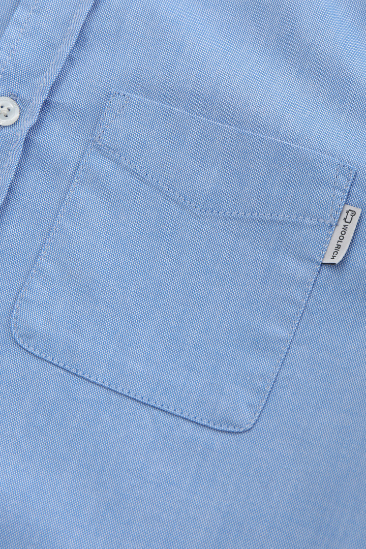 Boy's Button-Down Oxford Cotton Shirt Blue photo 4 | Woolrich