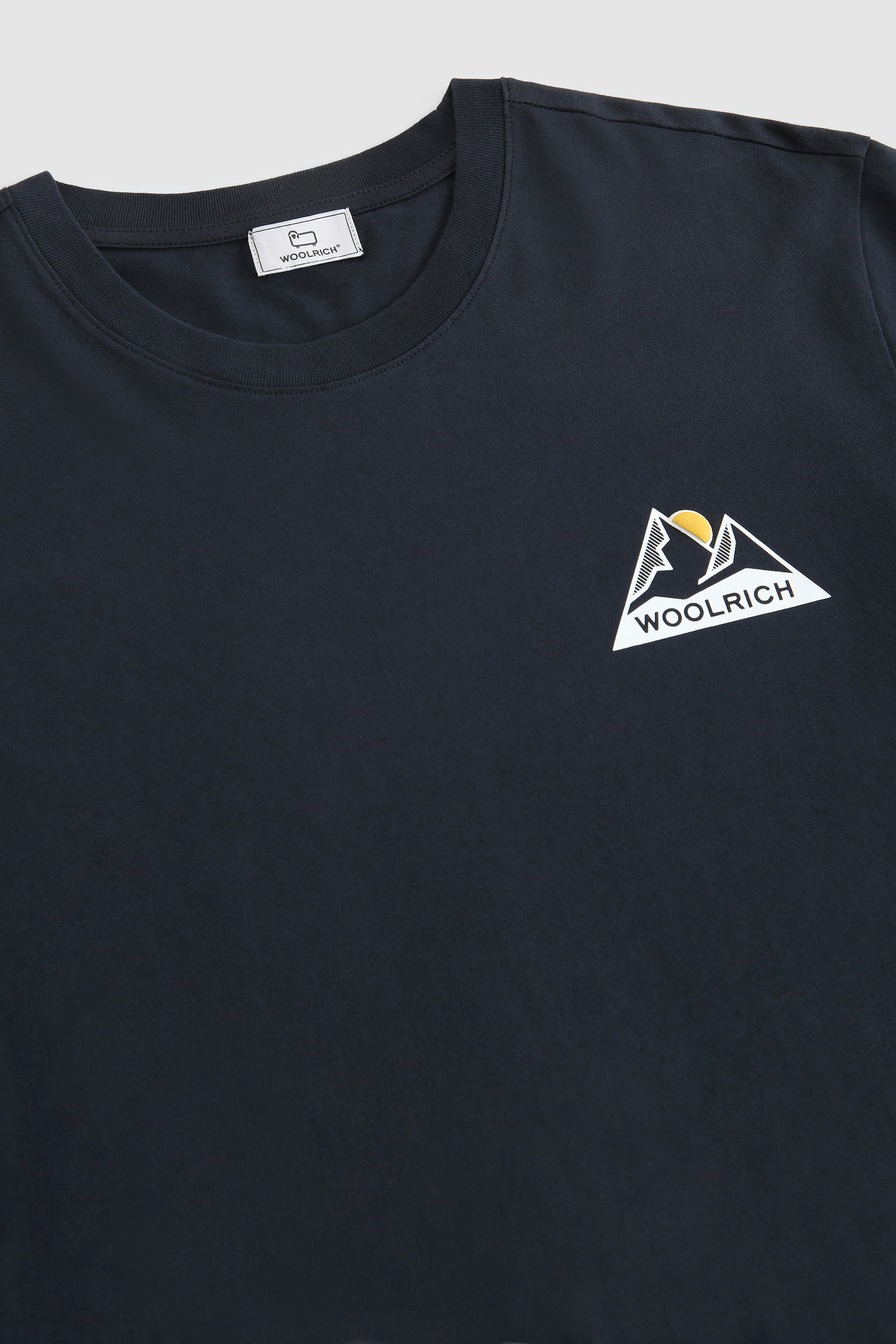 T-Shirt with Mountain Logo Blue photo 5 | Woolrich