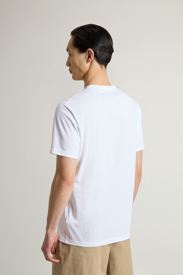 T-shirt en pur coton Blanc photo 3 | Woolrich