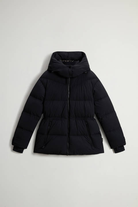 Stretch Nylon Down Jacket with Matte Finish Black photo 2 | Woolrich