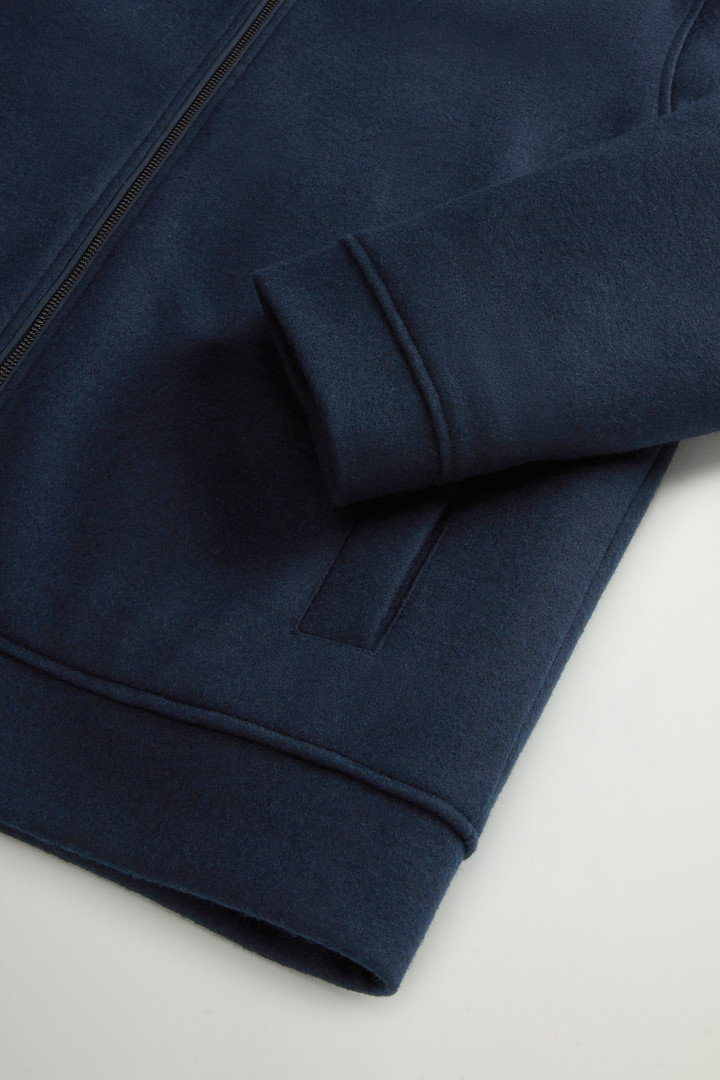 Bomber Lewis en laine mélangée Bleu photo 7 | Woolrich