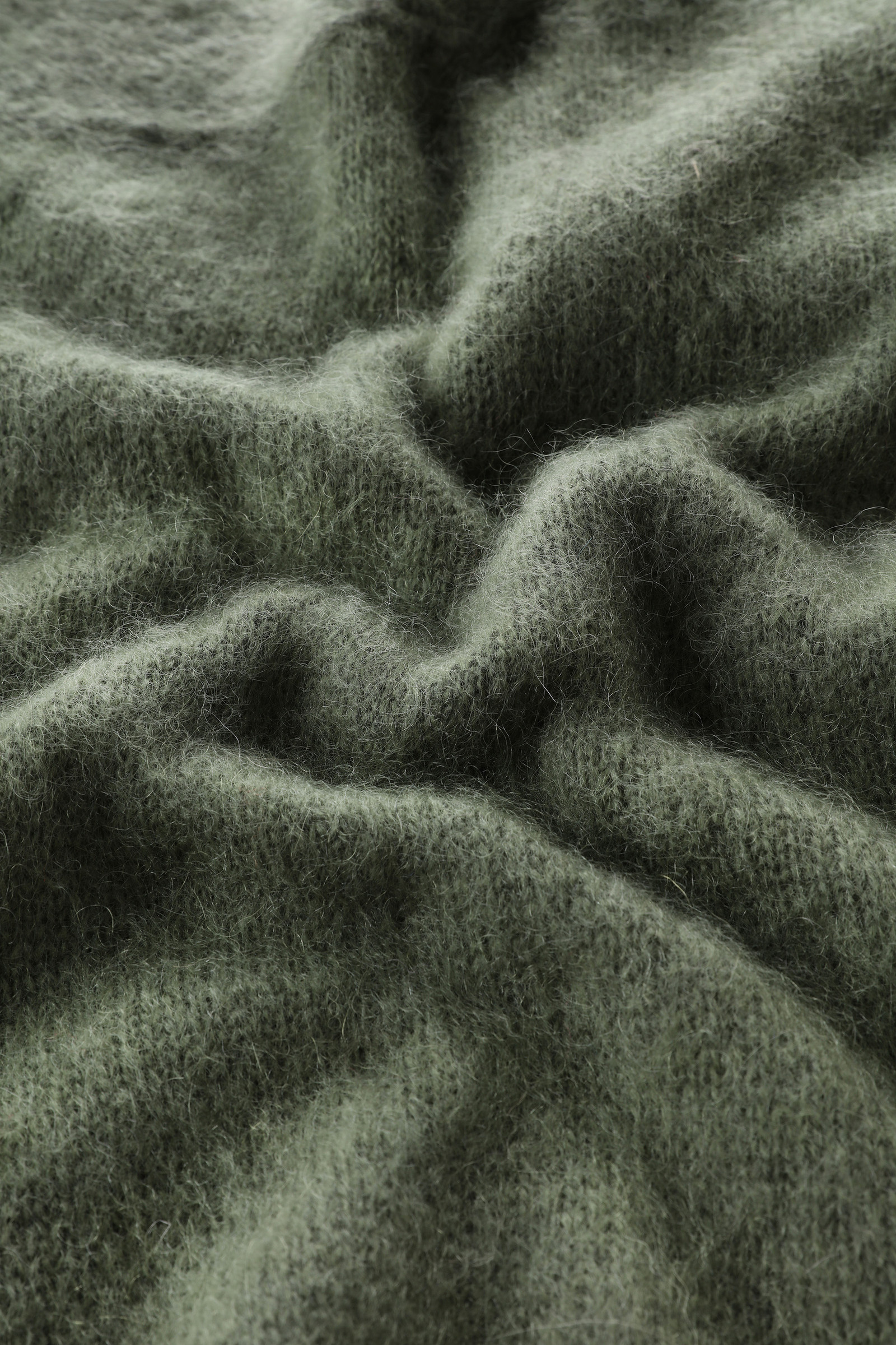 Mohair Wool Blend Asymmetric Knit Top - Daniëlle Cathari / Woolrich Green photo 9 | Woolrich