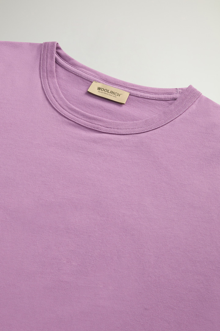 Pure Cotton T-Shirt with Graphic Print Purple photo 6 | Woolrich