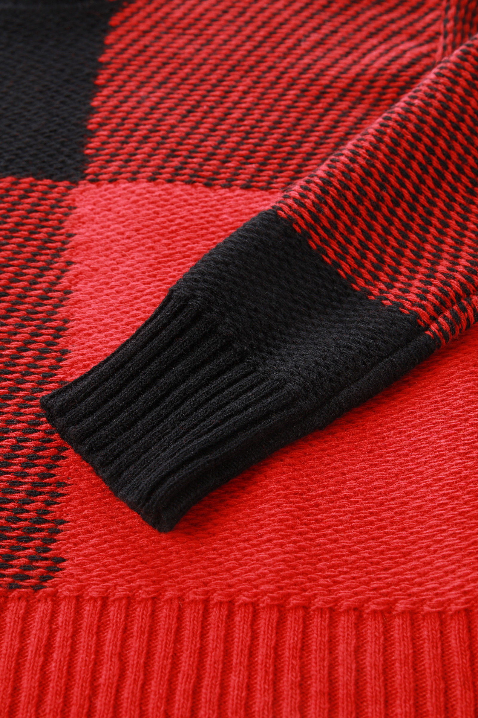 Karierter Rollkragenpullover für Mädchen aus Merinowollmischung mit Karomuster rot photo 8 | Woolrich