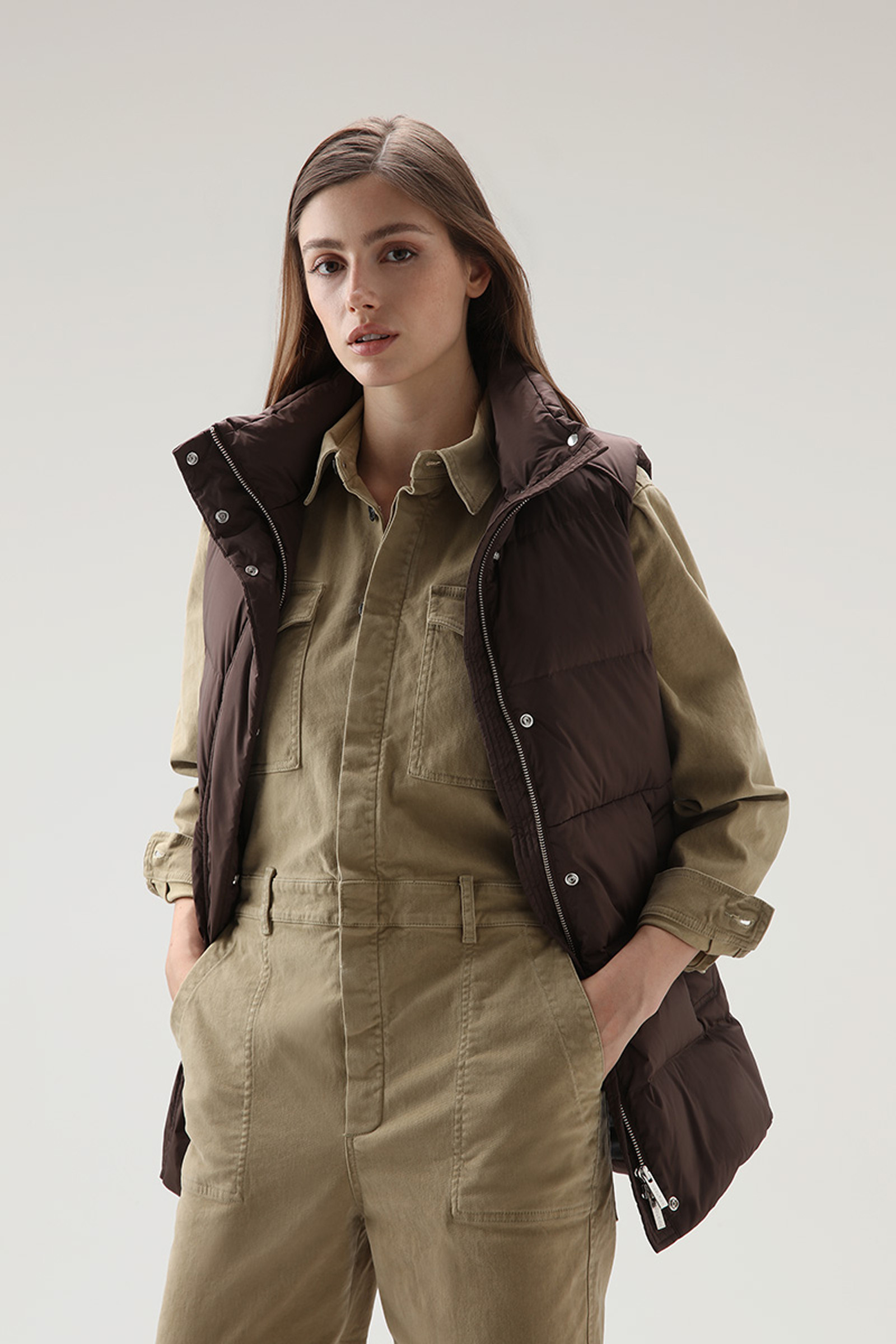 Cotton Twill Jumpsuit Khaki photo 4 | Woolrich