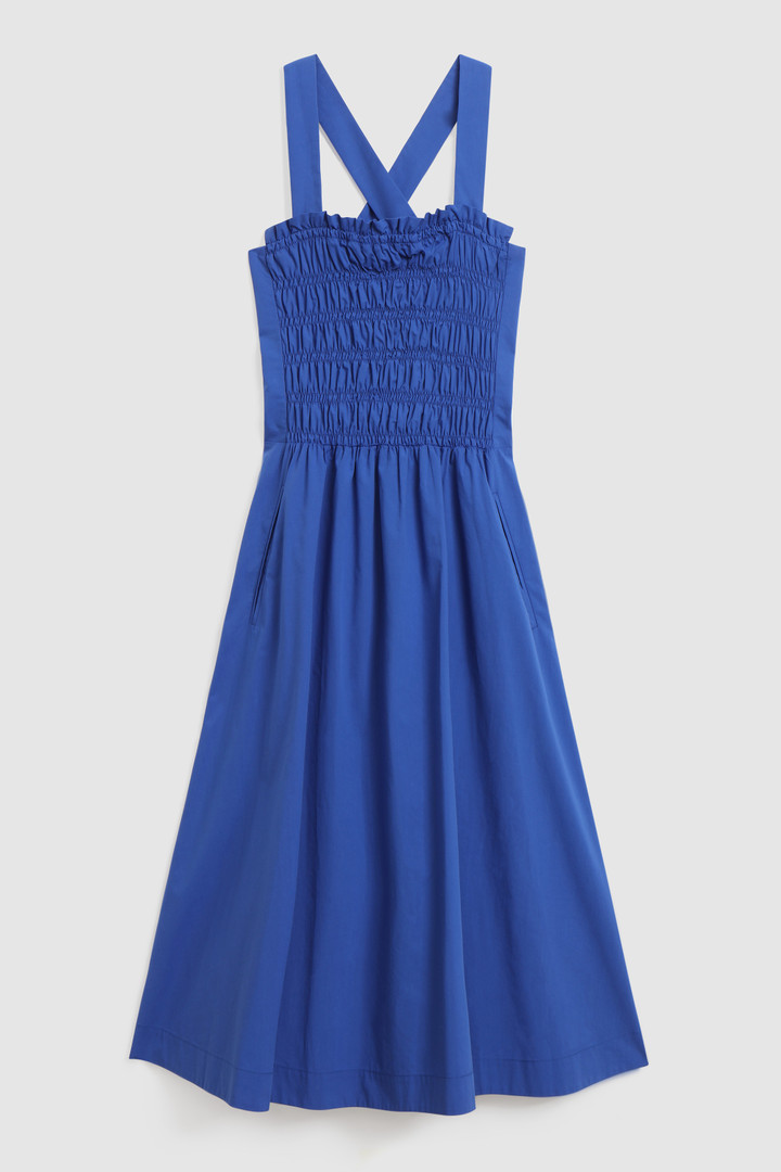 Cotton Poplin Dress with Side Pockets Blue photo 4 | Woolrich