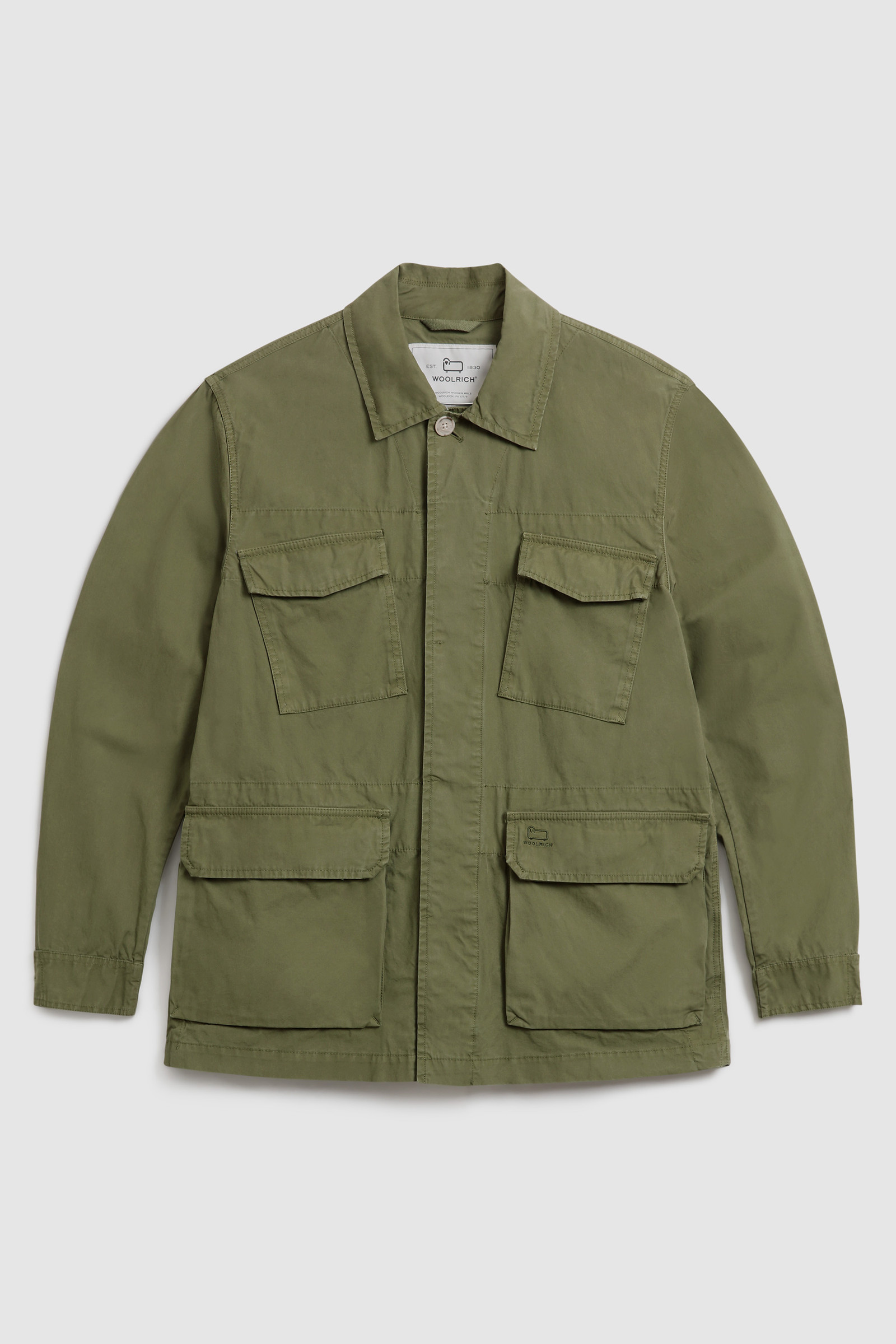 Crew Field Jacket in Soft Garment-Dyed Cotton Green photo 4 | Woolrich