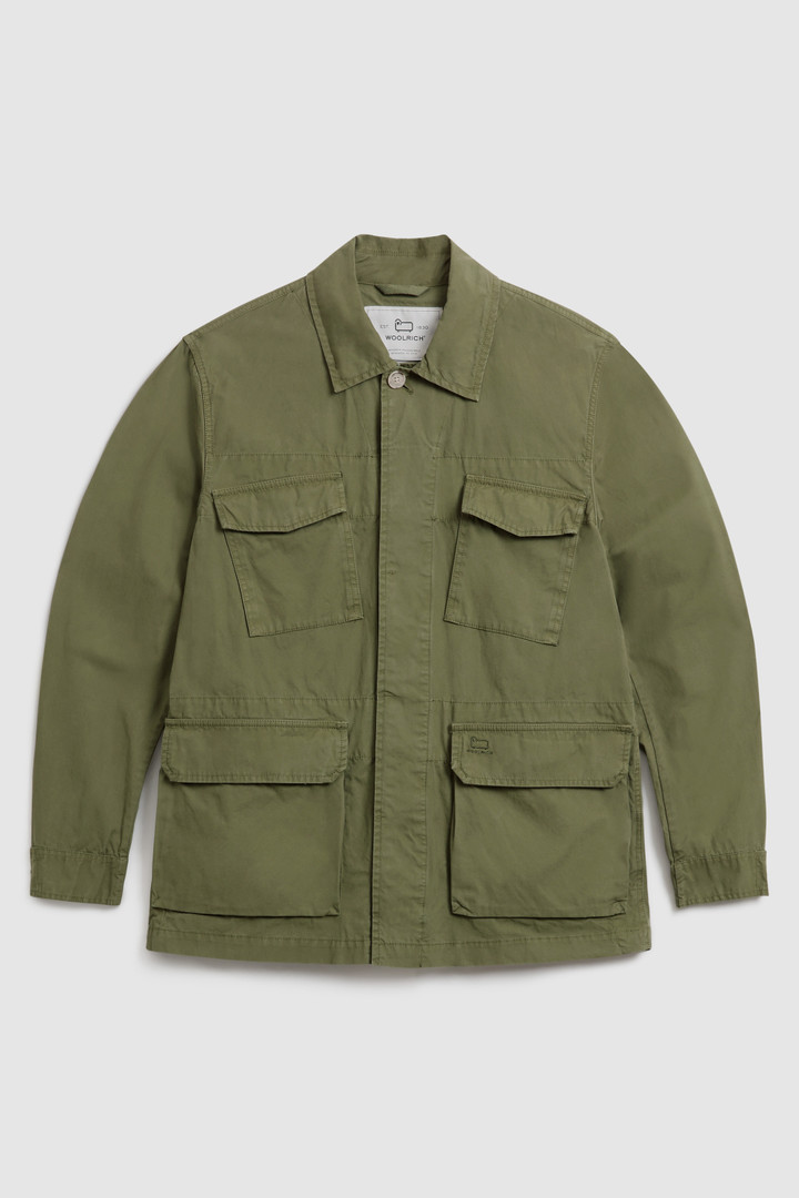 Crew Field Jacket in Soft Garment-Dyed Cotton Green photo 4 | Woolrich
