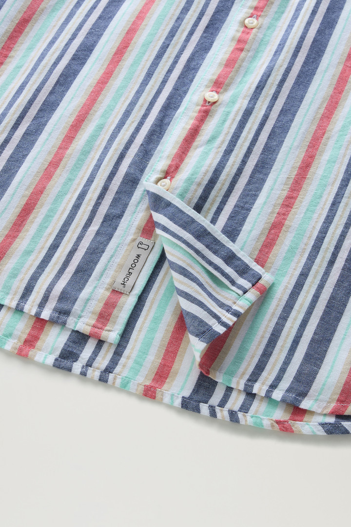 Striped Shirt in Cotton-Linen Blend Red photo 8 | Woolrich