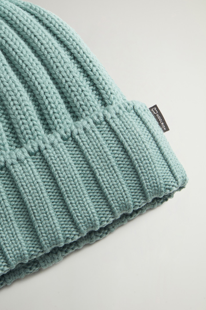 Beanie aus Merino-Schurwolle mit abnehmbarem Pompon aus Kaschmirwolle Grün photo 3 | Woolrich