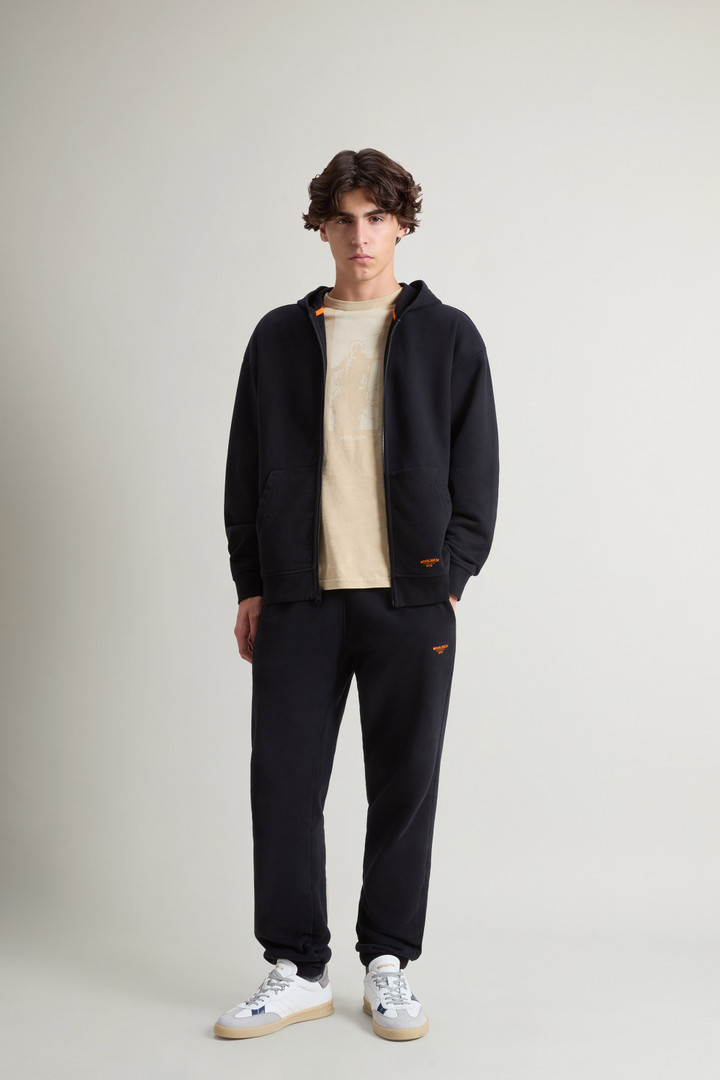 Sweat-shirt à capuche pour ado en pur coton brossé Noir photo 2 | Woolrich
