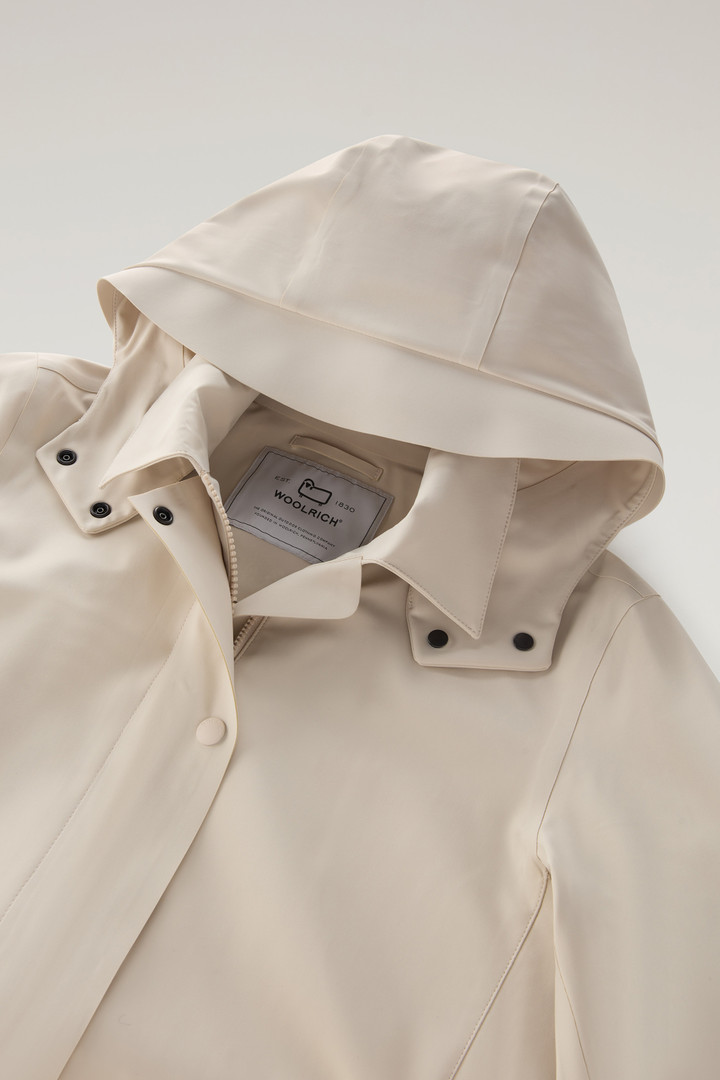 High Tech Nylon Trench Coat with Detachable Hood Beige photo 6 | Woolrich